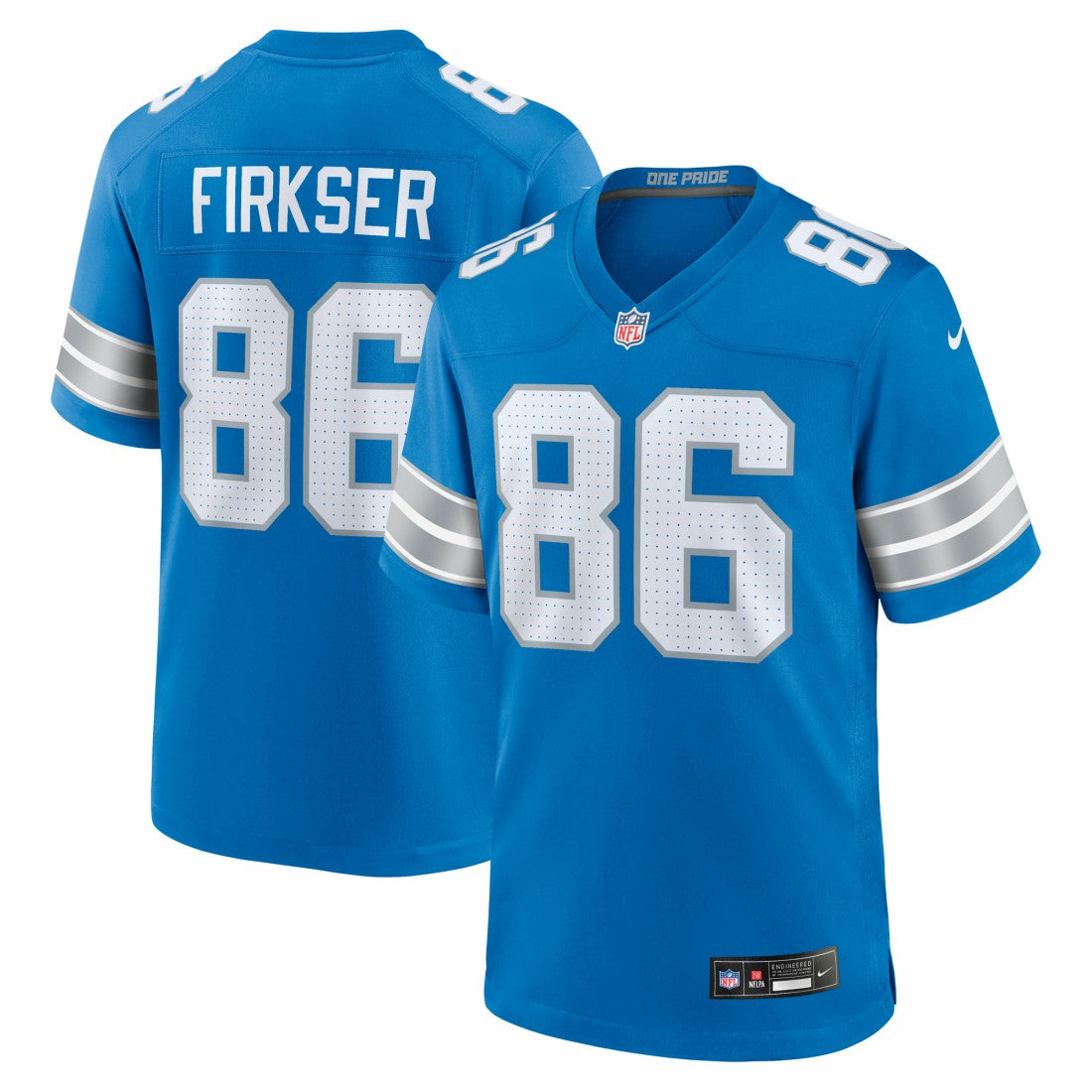 Nike Anthony Firkser Detroit Lions Team Game Jersey Blue