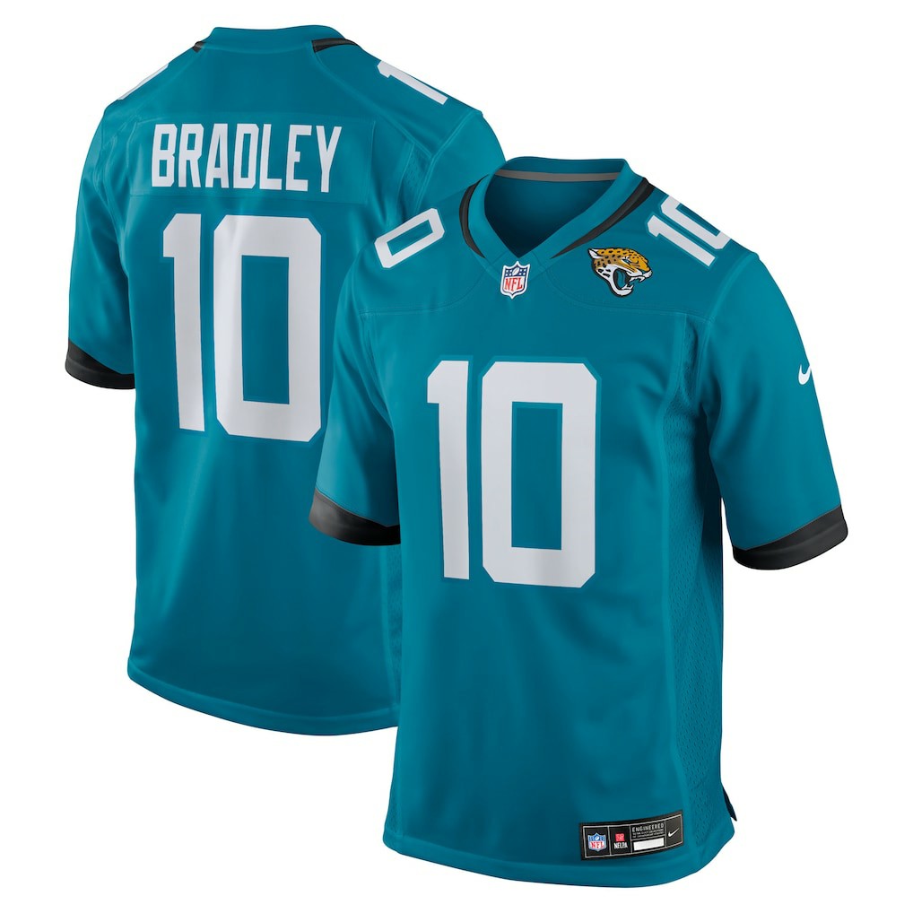 Nike Carter Bradley Jacksonville Jaguars Team Game Jersey Teal