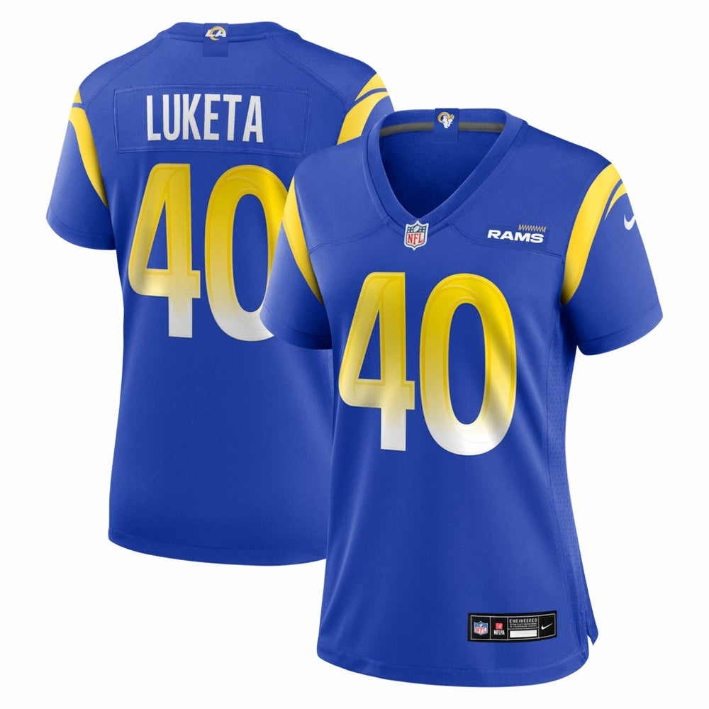 Nike Jesse Luketa Los Angeles Rams Women's Team Game Jersey Royal