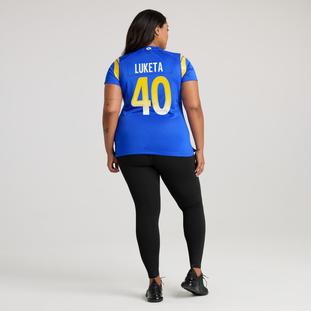 Nike Jesse Luketa Los Angeles Rams Women's Team Game Jersey Royal