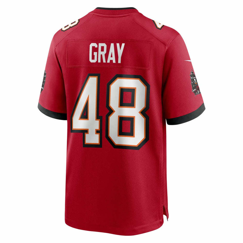 Nike JT Gray Tampa Bay Buccaneers Team Game Jersey Red