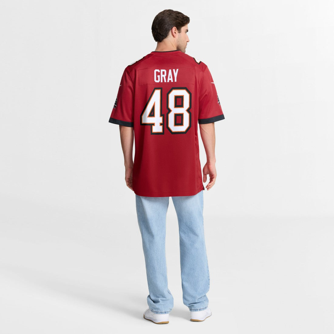 Nike JT Gray Tampa Bay Buccaneers Team Game Jersey Red