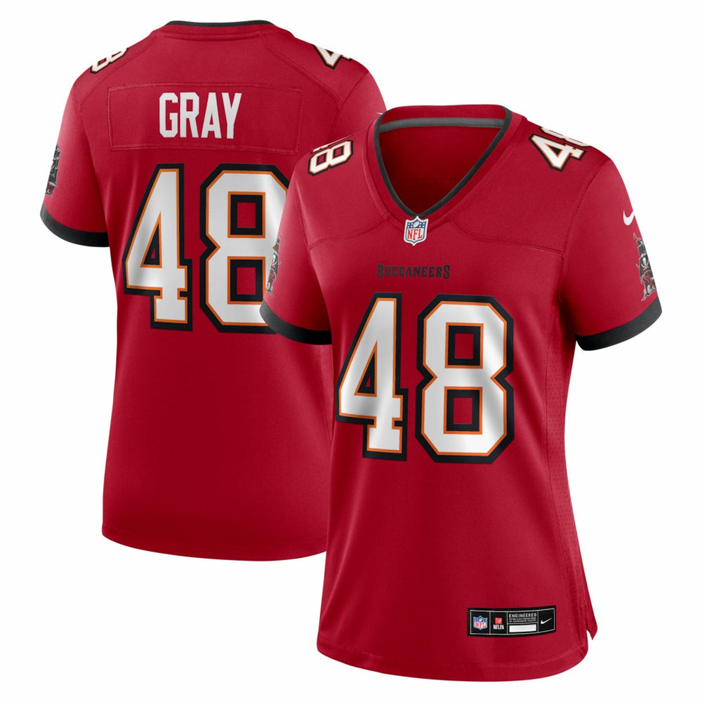 Nike JT Gray Tampa Bay Buccaneers Women's Team Game Jersey Red
