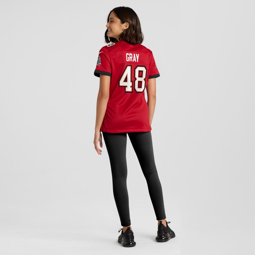 Nike JT Gray Tampa Bay Buccaneers Women's Team Game Jersey Red