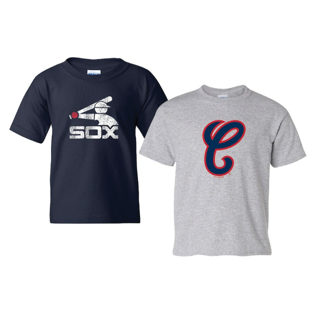 Chicago White Sox Soft as a Grape Youth  Cooperstown 2-Pack T-Shirt Set - Navy/Gray - MLB Sale