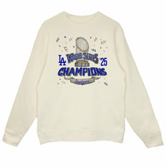 Los Angeles Dodgers Tiny Turnip Women's 2025 World Series Champions Parade Sweatshirt - Cream - MLB Online