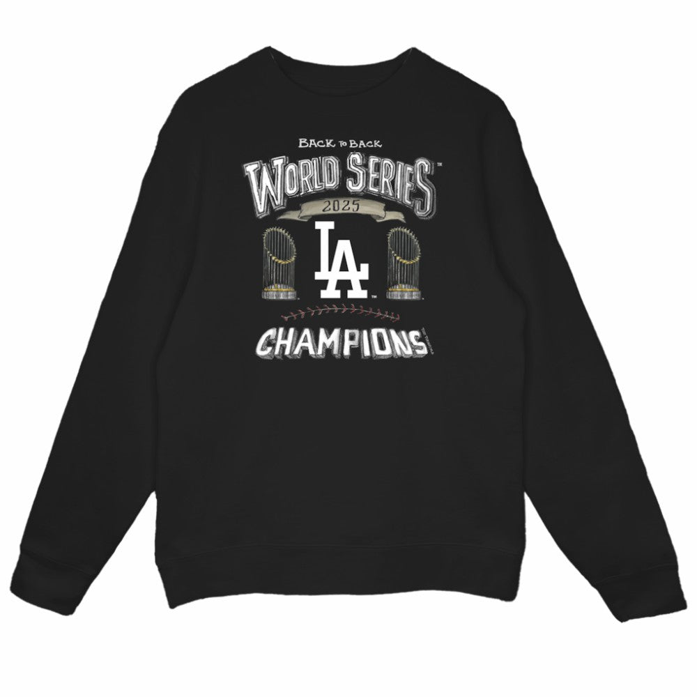 Los Angeles Dodgers Tiny Turnip Women's 2025 World Series Champions Sweatshirt - Black - MLB on Sale
