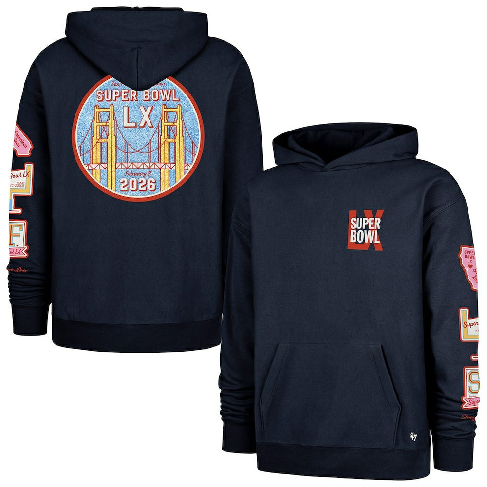 47 brand Stoney Clover Lane x '47 Women's Super Bowl LX Patches Foundation Hoodie Black