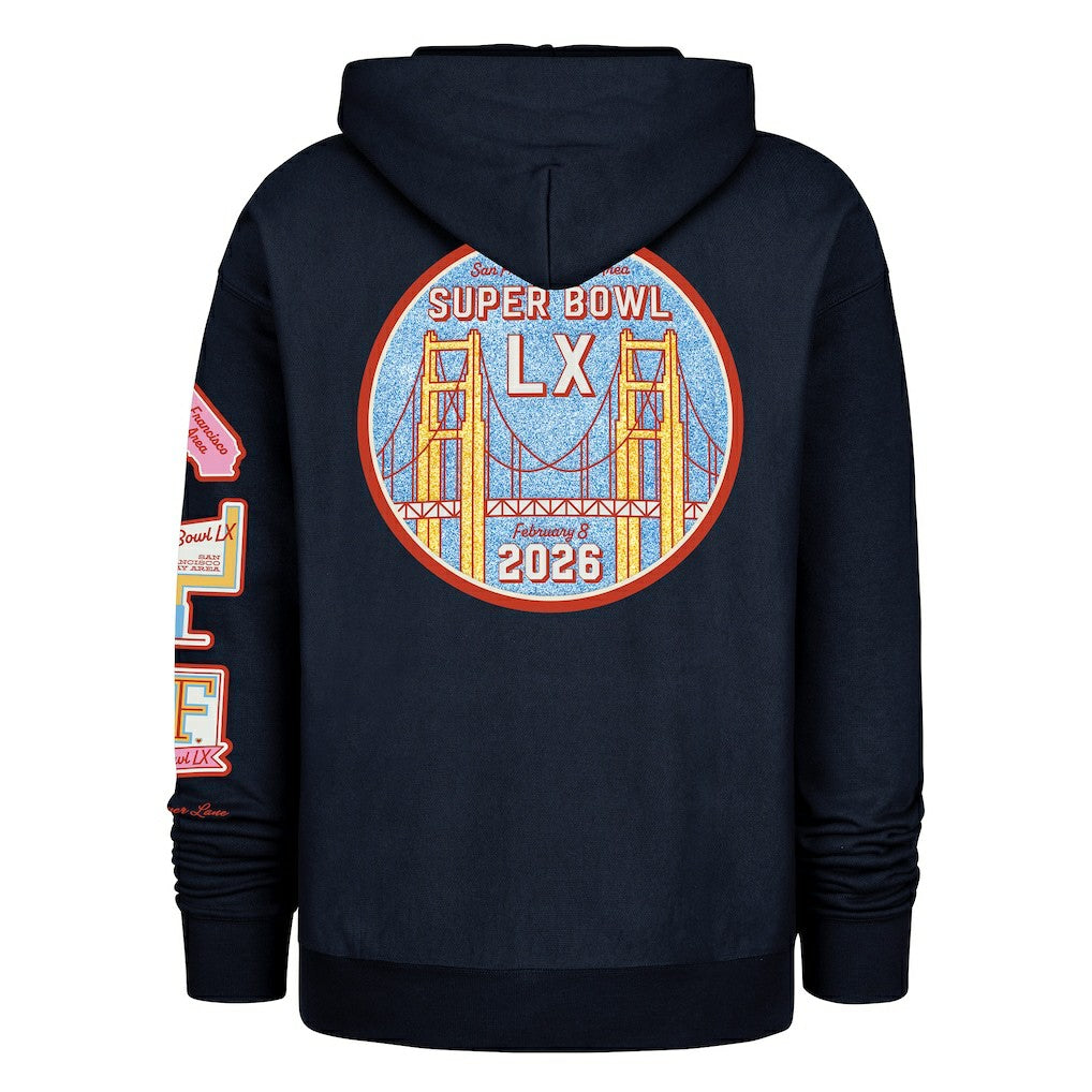 47 brand Stoney Clover Lane x '47 Women's Super Bowl LX Patches Foundation Hoodie Black