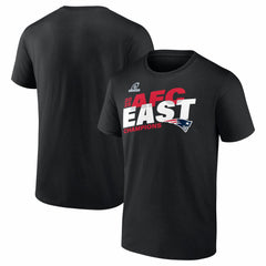 Fanatics New England Patriots 2025 AFC East Division Champions Big & Tall Conquer T-Shirt Black