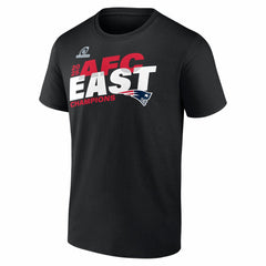 Fanatics New England Patriots 2025 AFC East Division Champions Big & Tall Conquer T-Shirt Black