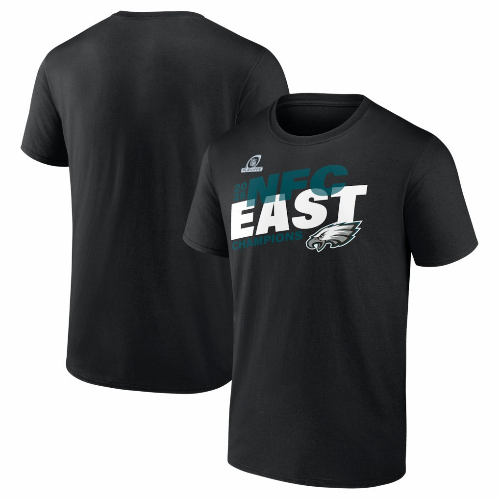 Fanatics Philadelphia Eagles 2025 NFC East Division Champions Big & Tall Conquer T-Shirt Black
