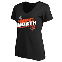 Fanatics Chicago Bears Women's 2025 NFC North Division Champions Plus Size V-Neck T-Shirt Black