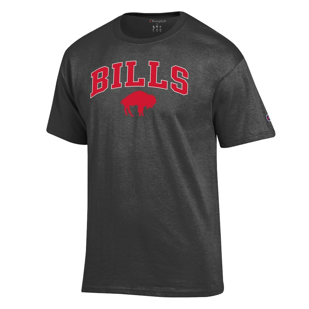 Buffalo Bills Champion Arch Over Logo T-Shirt Heather Charcoal