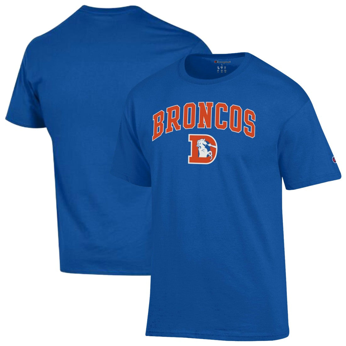 Denver Broncos Champion Arch Over Logo T-Shirt Royal