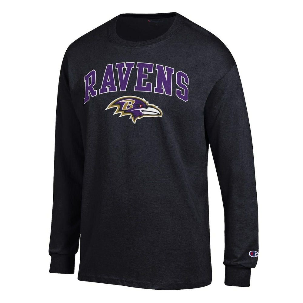Baltimore Ravens Champion Arch Over Logo Long Sleeve T-Shirt Black