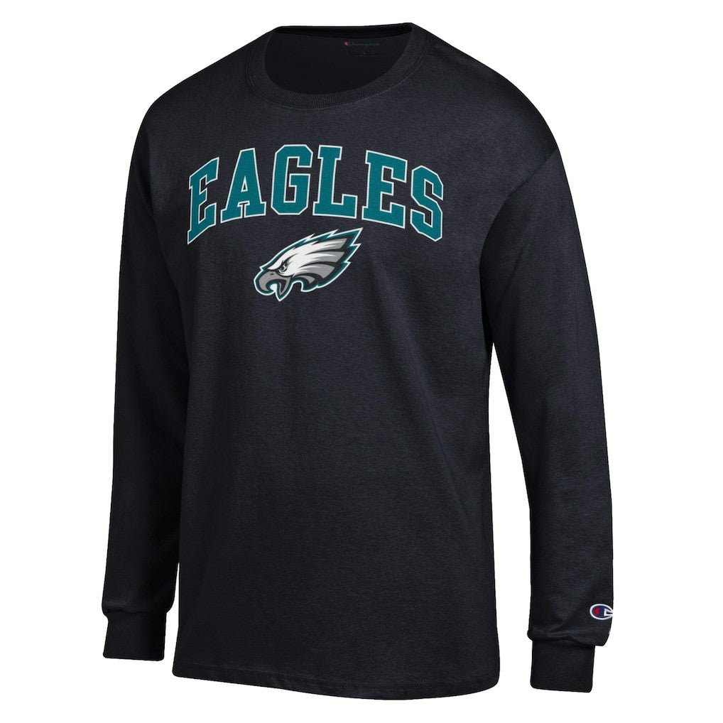 Philadelphia Eagles Champion Arch Over Logo Long Sleeve T-Shirt Black