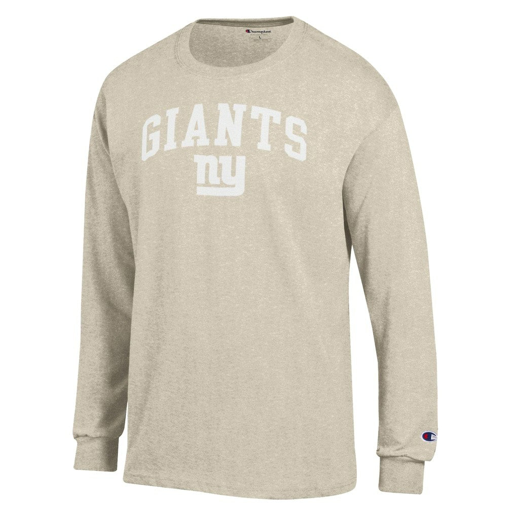 New York Giants Champion White Ink Jersey Long Sleeve T-Shirt Oatmeal