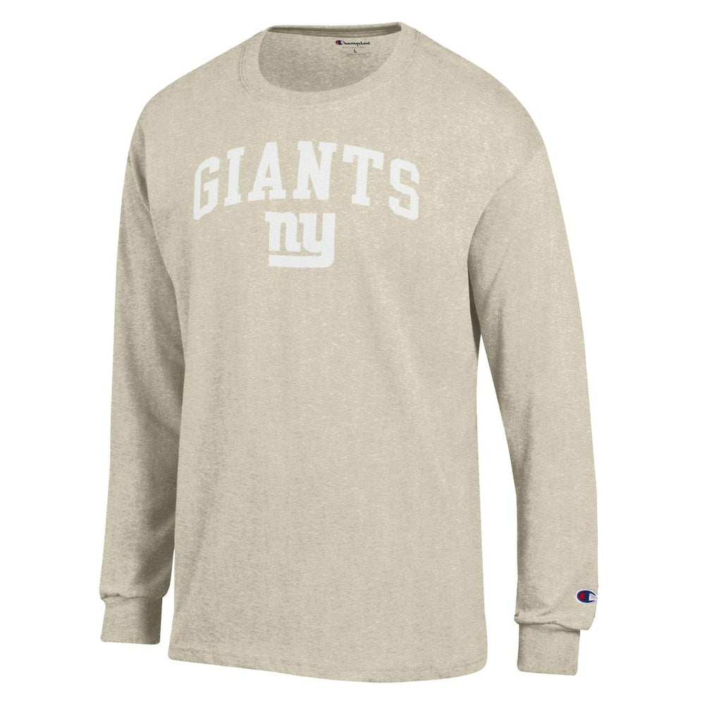 New York Giants Champion White Ink Jersey Long Sleeve T-Shirt Oatmeal