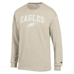 Philadelphia Eagles Champion White Ink Jersey Long Sleeve T-Shirt Oatmeal