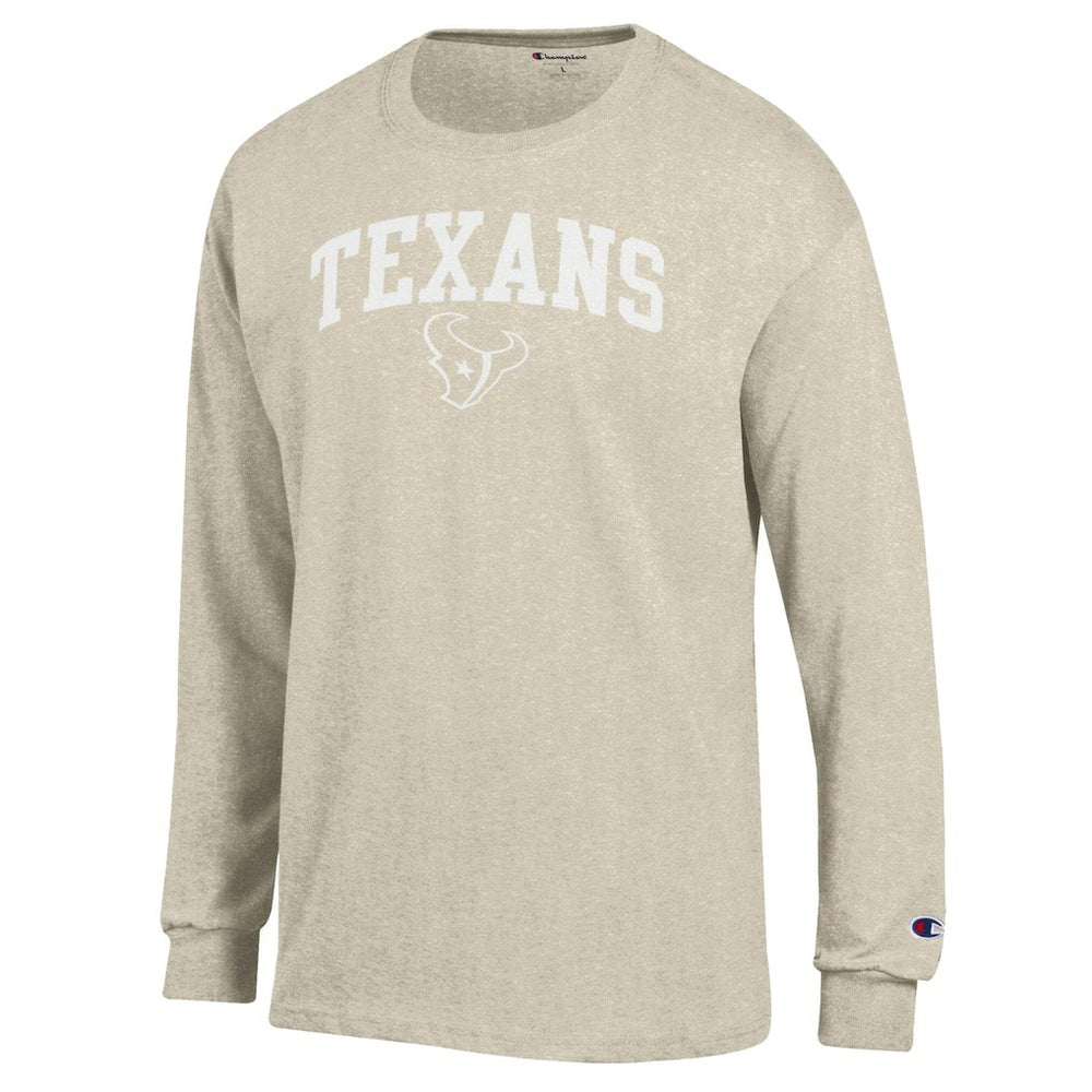 Houston Texans Champion White Ink Jersey Long Sleeve T-Shirt Oatmeal