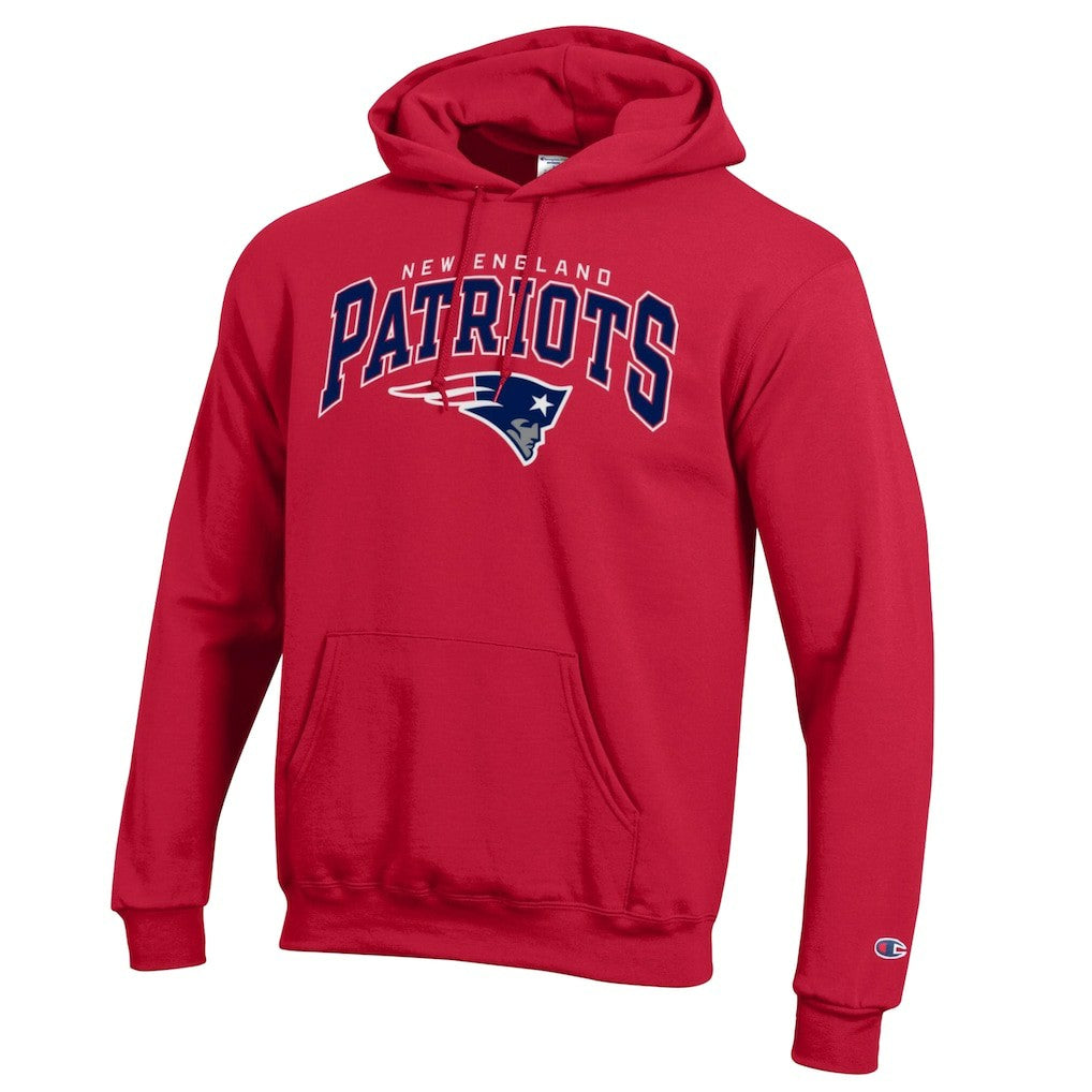 New England Patriots Champion Powerblend Arch over Logo Hoodie Red