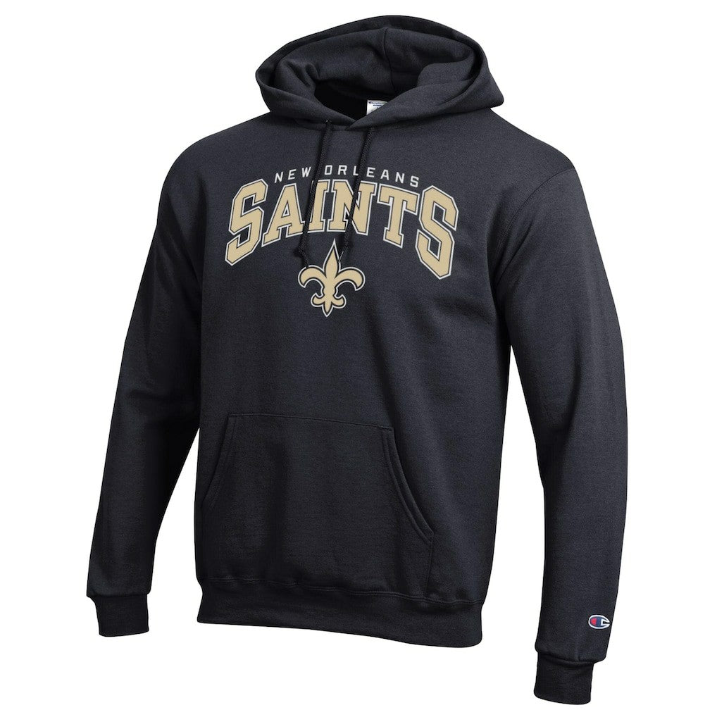 New Orleans Saints Champion Powerblend Arch over Logo Hoodie Black