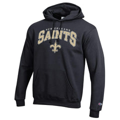 New Orleans Saints Champion Powerblend Arch over Logo Hoodie Black