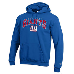 New York Giants Champion Powerblend Arch over Logo Hoodie Royal
