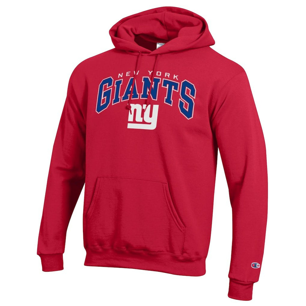 New York Giants Champion Powerblend Arch over Logo Hoodie Red