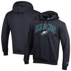 Philadelphia Eagles Champion Powerblend Arch over Logo Hoodie Black