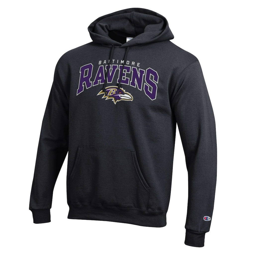 Baltimore Ravens Champion Powerblend Arch over Logo Hoodie Black