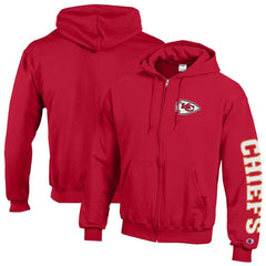 Kansas City Chiefs Champion Powerblend Fleece Full-Zip Hoodie Red