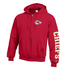 Kansas City Chiefs Champion Powerblend Fleece Full-Zip Hoodie Red