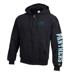 Carolina Panthers Champion Powerblend Fleece Full-Zip Hoodie Black