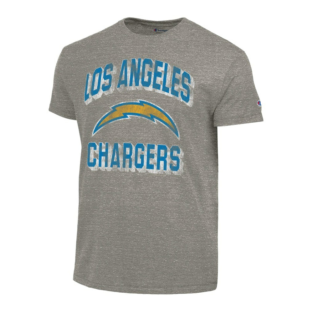Los Angeles Chargers Champion Ultimate Tri-Blend T-Shirt Heather Charcoal