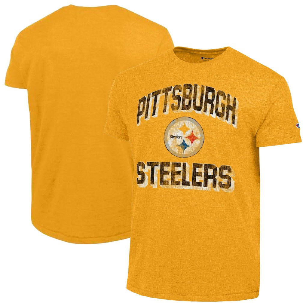 Pittsburgh Steelers Champion Ultimate Tri-Blend T-Shirt Heather Gold