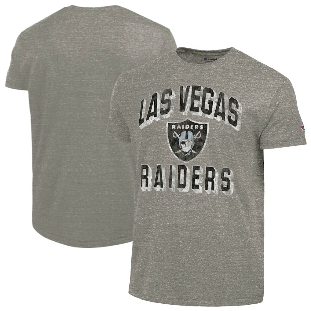 Las Vegas Raiders Champion Ultimate Tri-Blend T-Shirt Charcoal