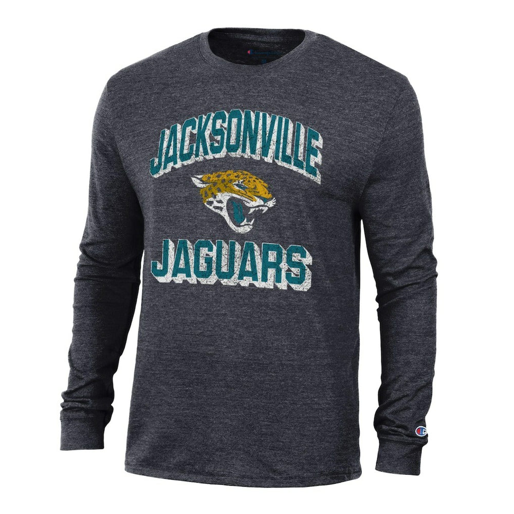 Jacksonville Jaguars Champion Ultimate Tri-Blend Long Sleeve T-Shirt Heather Black