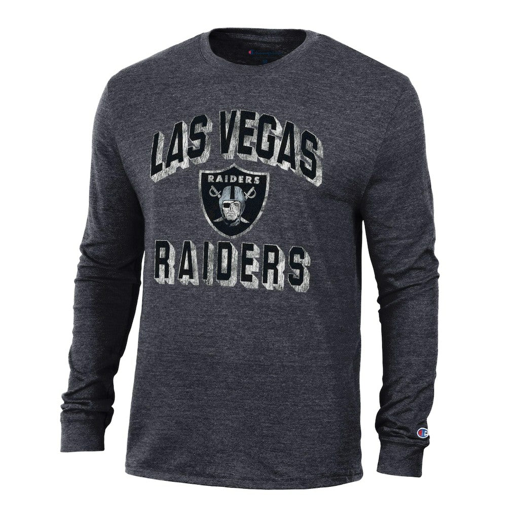 Las Vegas Raiders Champion Ultimate Tri-Blend Long Sleeve T-Shirt Black