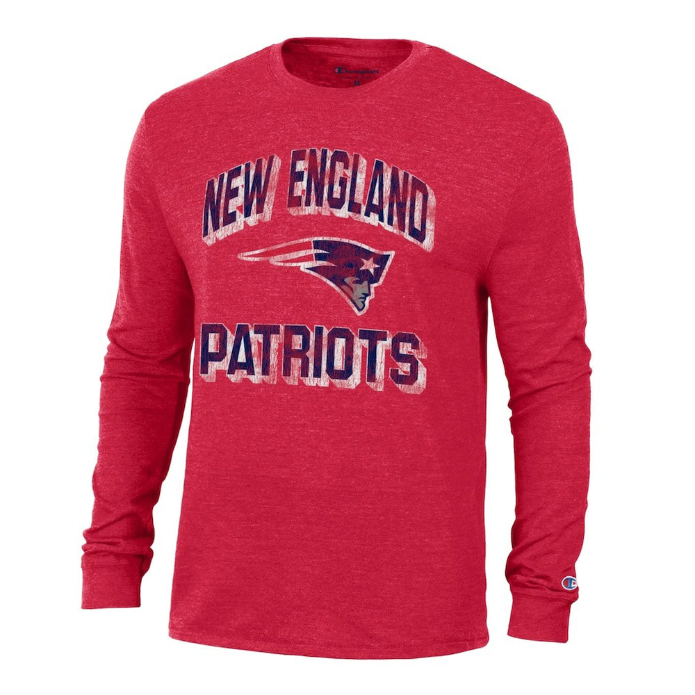 New England Patriots Champion Ultimate Tri-Blend Long Sleeve T-Shirt Red
