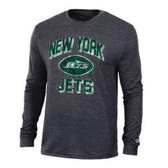 New York Jets Champion Ultimate Tri-Blend Long Sleeve T-Shirt Heather Black