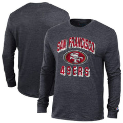 San Francisco 49ers Champion Ultimate Tri-Blend Long Sleeve T-Shirt Heather Black