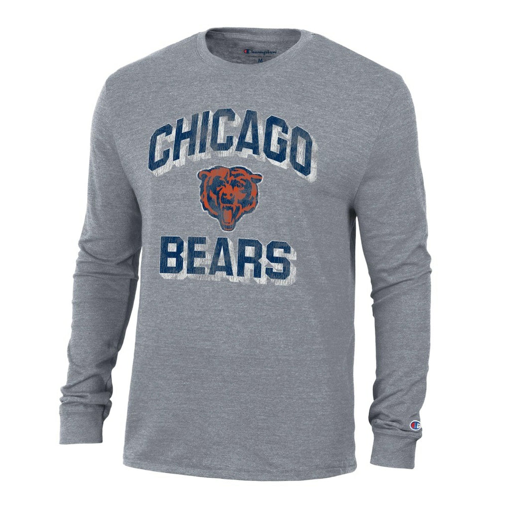 Chicago Bears Champion Ultimate Tri-Blend Long Sleeve T-Shirt Charcoal