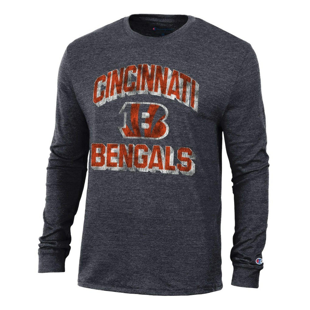 Cincinnati Bengals Champion Ultimate Tri-Blend Long Sleeve T-Shirt Black