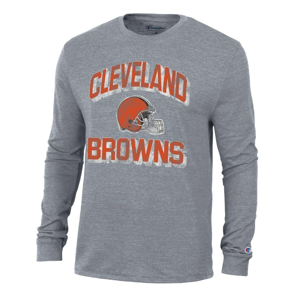 Cleveland Browns Champion Ultimate Tri-Blend Long Sleeve T-Shirt Charcoal