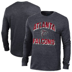 Atlanta Falcons Champion Ultimate Tri-Blend Long Sleeve T-Shirt Heather Black