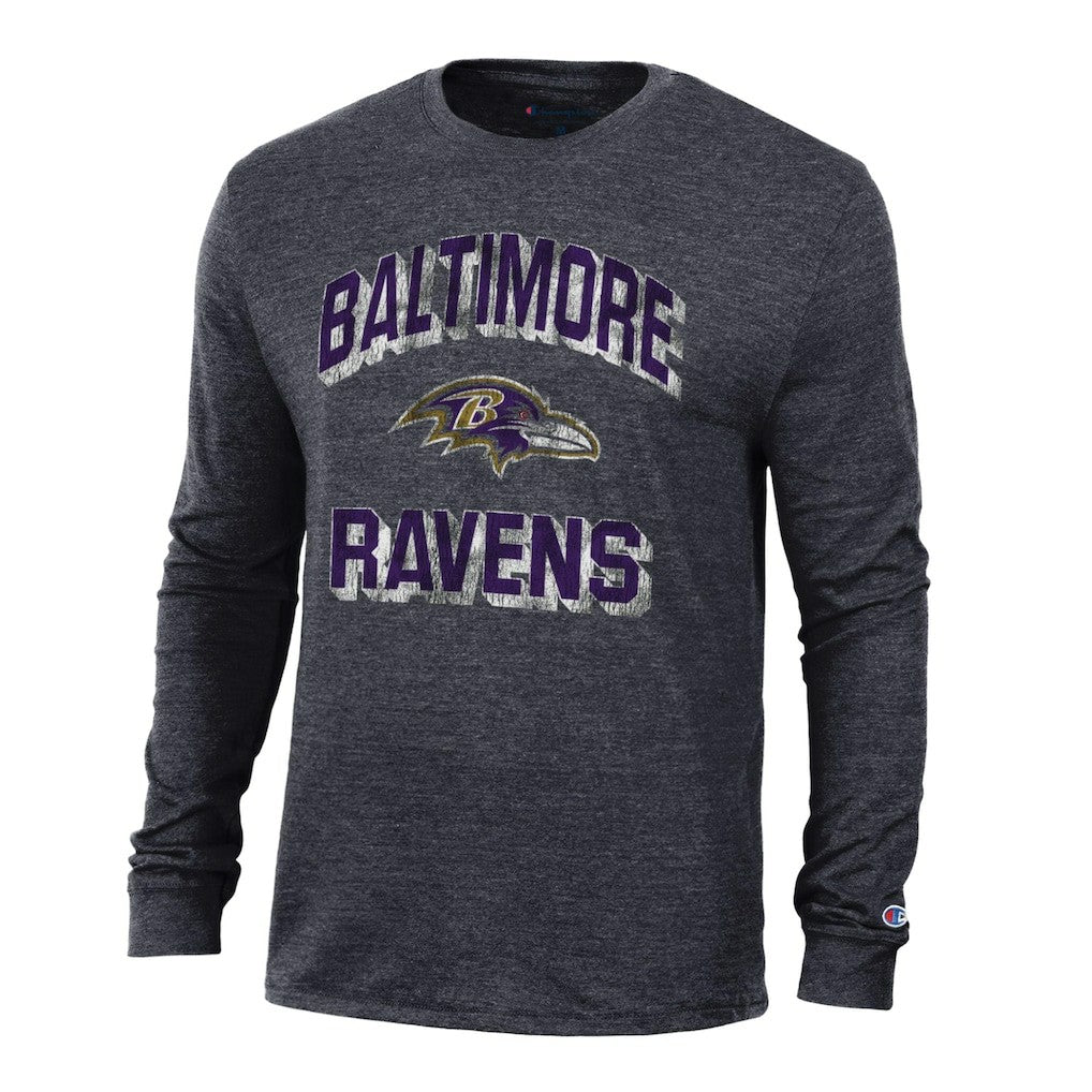 Baltimore Ravens Champion Ultimate Tri-Blend Long Sleeve T-Shirt Black