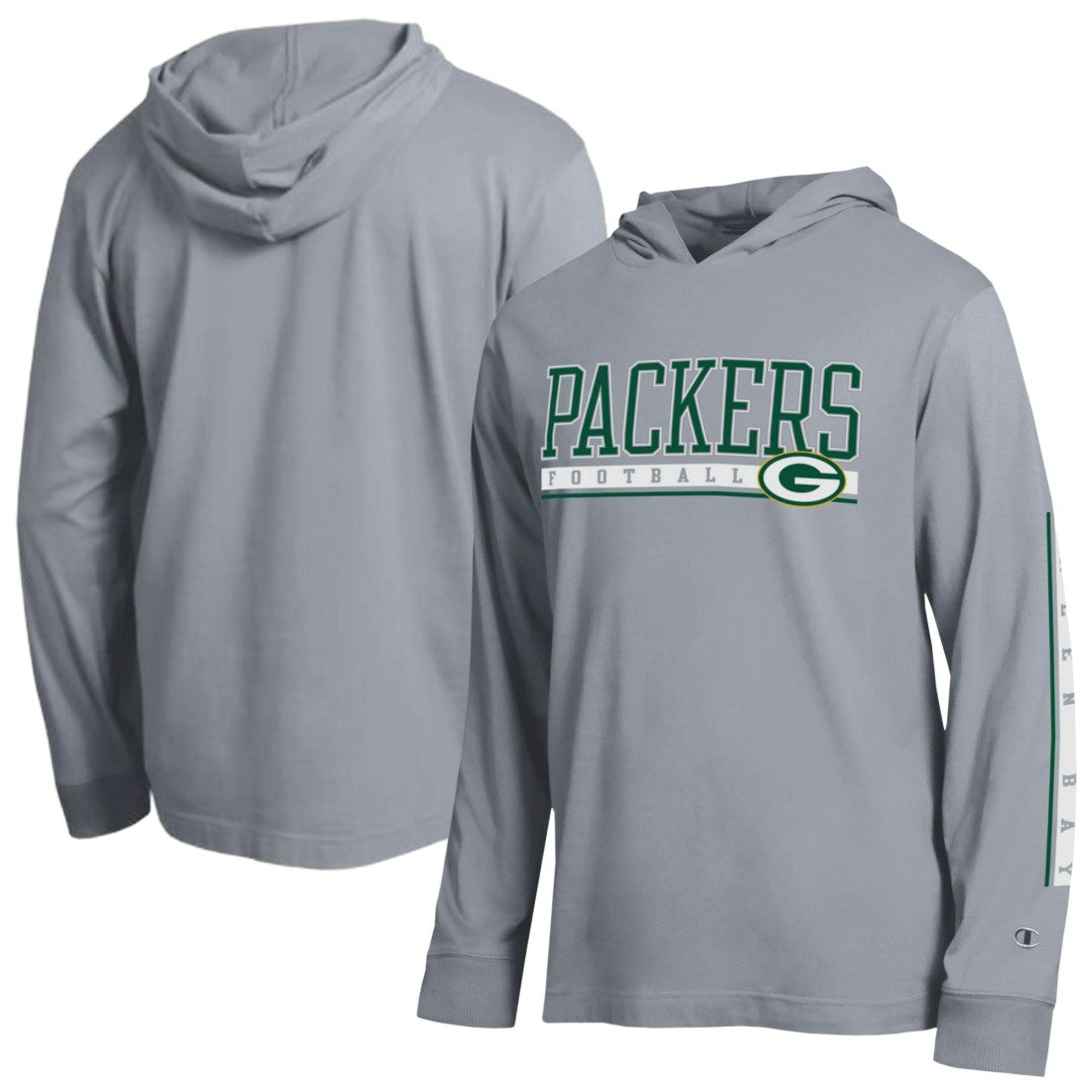 Green Bay Packers Champion All Star Hoodie T-Shirt Gray