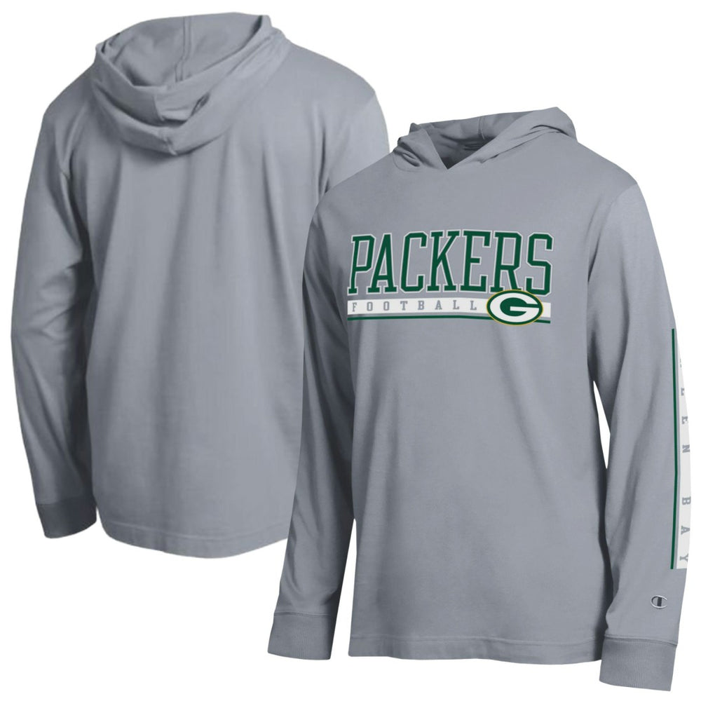 Green Bay Packers Champion All Star Hoodie T-Shirt Gray